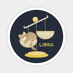 Libra cat zodiac sign Magnet